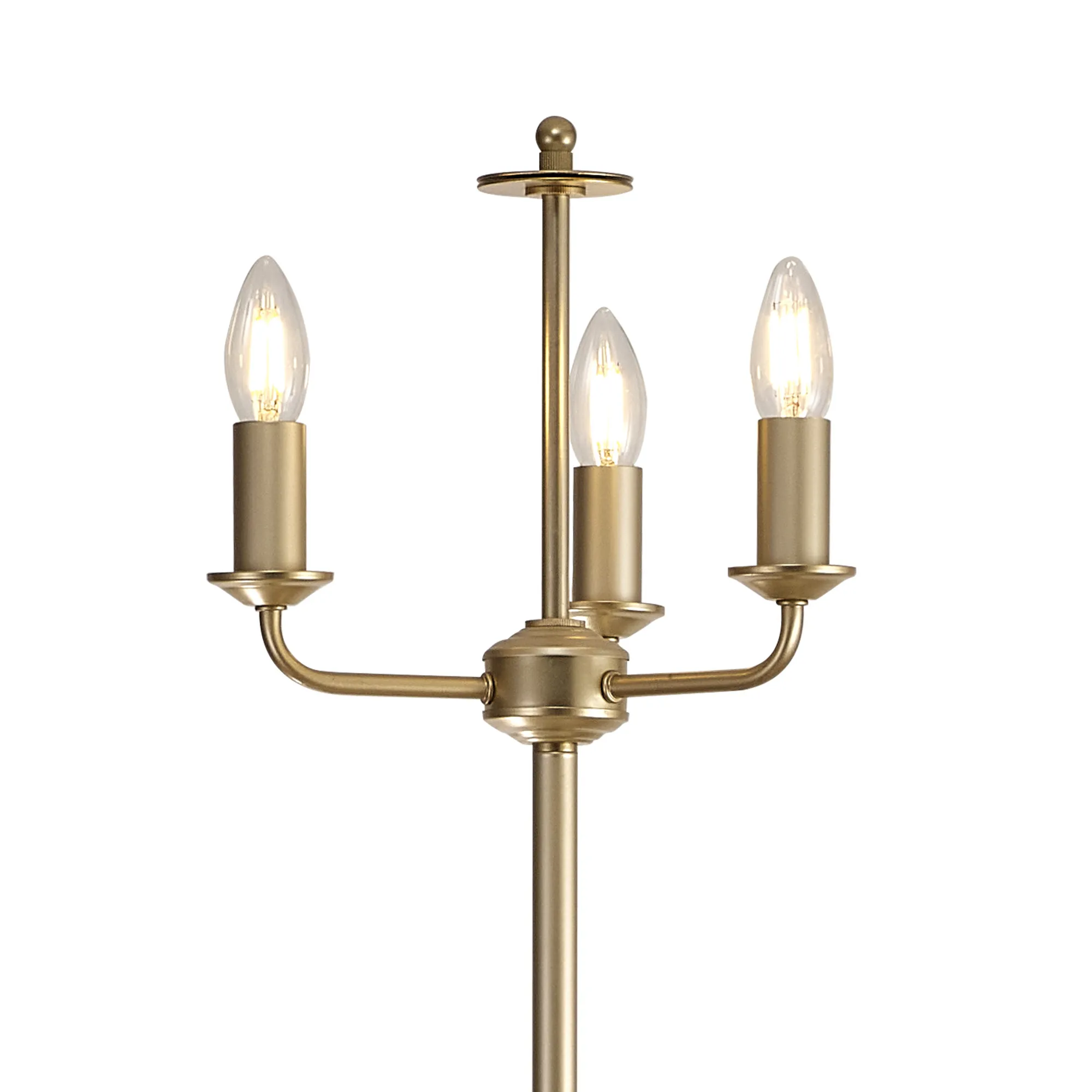 Banyan 45cm 3 Light Floor Lamp Champagne Gold, Grey DK0988  Deco Banyan CG GR